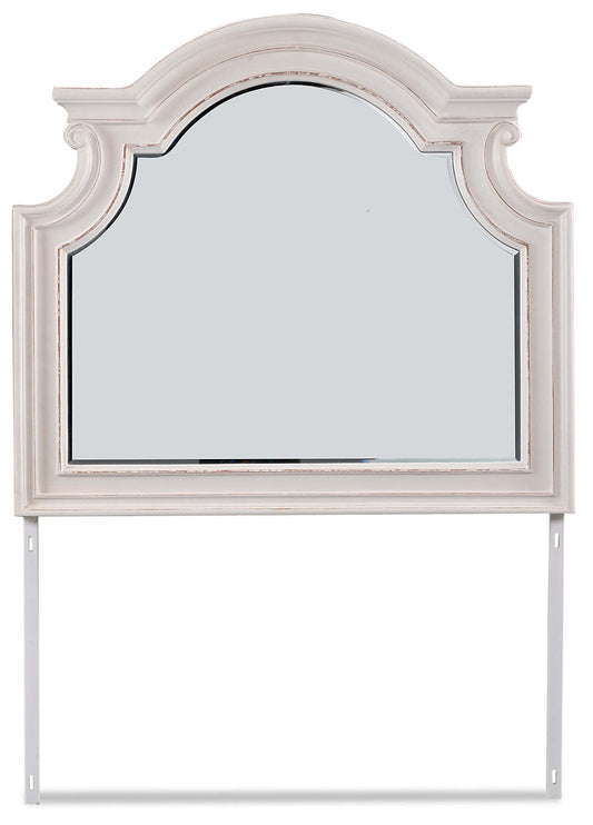 Miroir de commode de chambre Grace - Blanc antique | Miroir de commode de chambre à coucher Grace - blanc antique