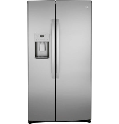 Réfrigérateur GE de 36 po et de 25,1 pi³ à compartiments juxtaposés - acier inoxydable - GSS25IYNFS | GE 36 25.1 Cu. Ft. Side-by-Side Refrigerator - Stainless - GSS25IYNFS