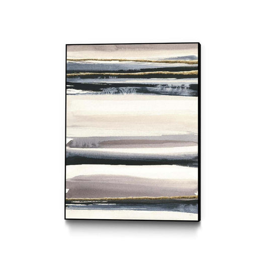 Œuvre d’art murale sur toile encadrée noire « Gilded Grey Iii » 24 x 32