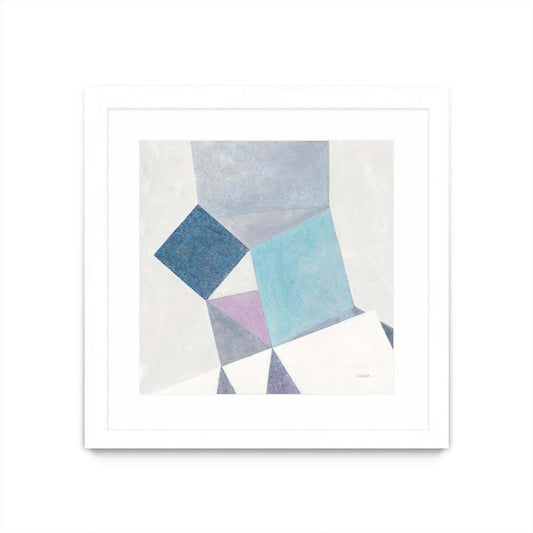 Bay Bridge V1 Matted and Framed White 36x36 Wall Art|Œuvre d’art murale encadrée blanche et mate « Bay Bridge V1 » 36 x 36