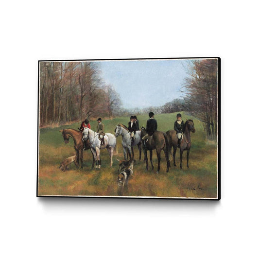 Œuvre d'art murale sur toile encadrée noire « Morning In Millbrook » 32 x 24