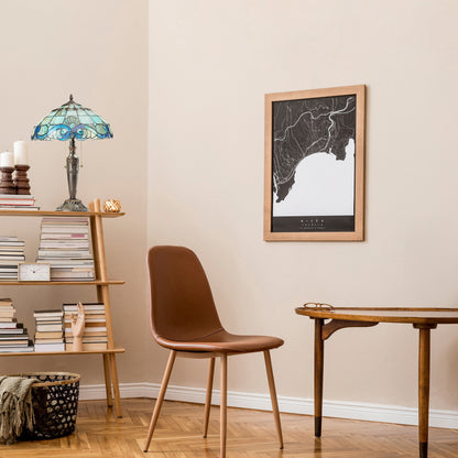 Lampe Tiffany en vitrail Gracewood Hollow Asdreni 51 cm (20 pouces) - 35,6 cm (14 po) L x 35,6 cm (14 po) l x 51,4 cm (20,25 po) H