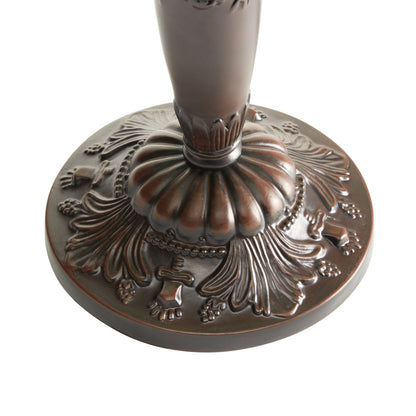 Lampe Tiffany en vitrail Gracewood Hollow Asdreni 51 cm (20 pouces) - 35,6 cm (14 po) L x 35,6 cm (14 po) l x 51,4 cm (20,25 po) H