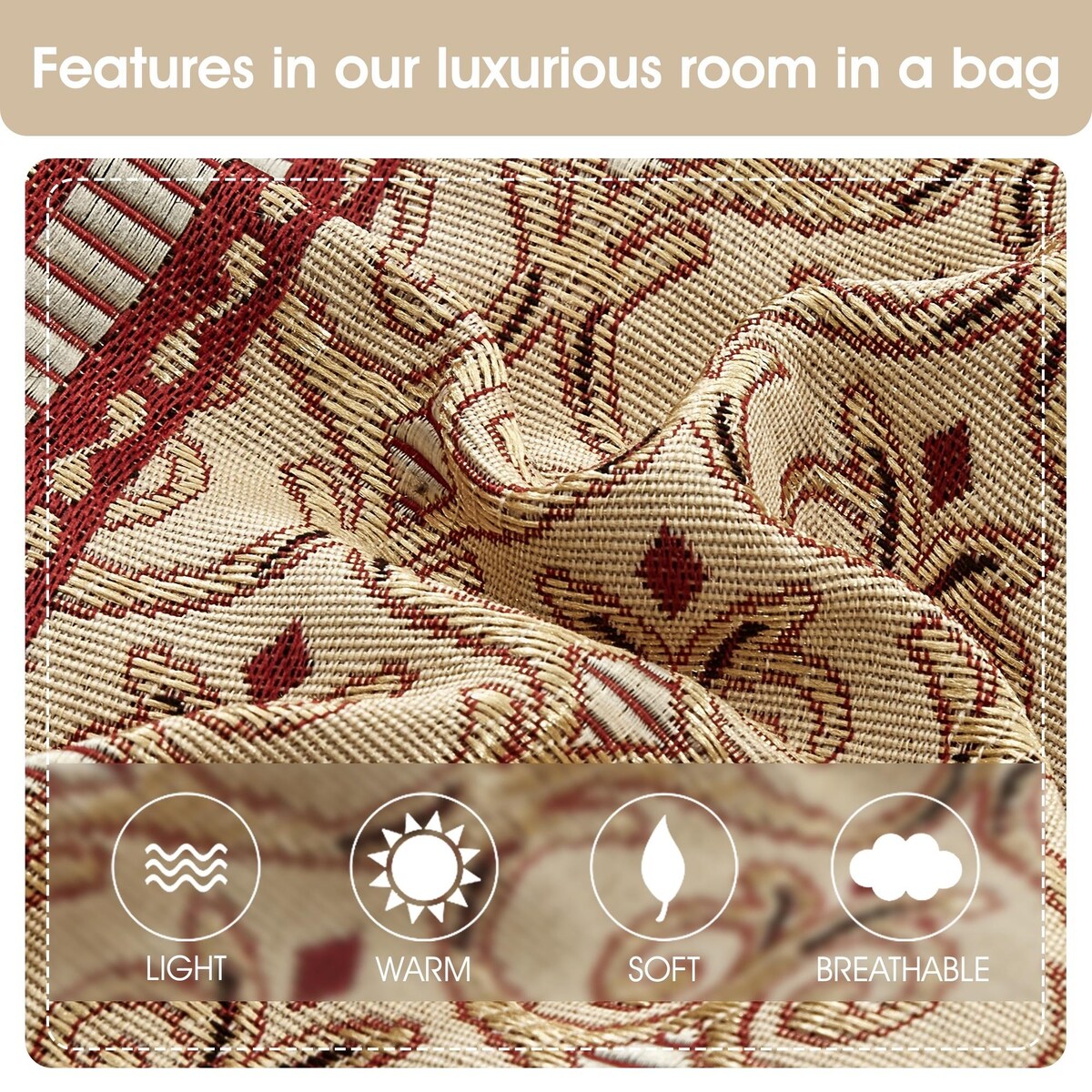 Ensemble de couette élégant à médaillon Nanshing Prince 7 pièces