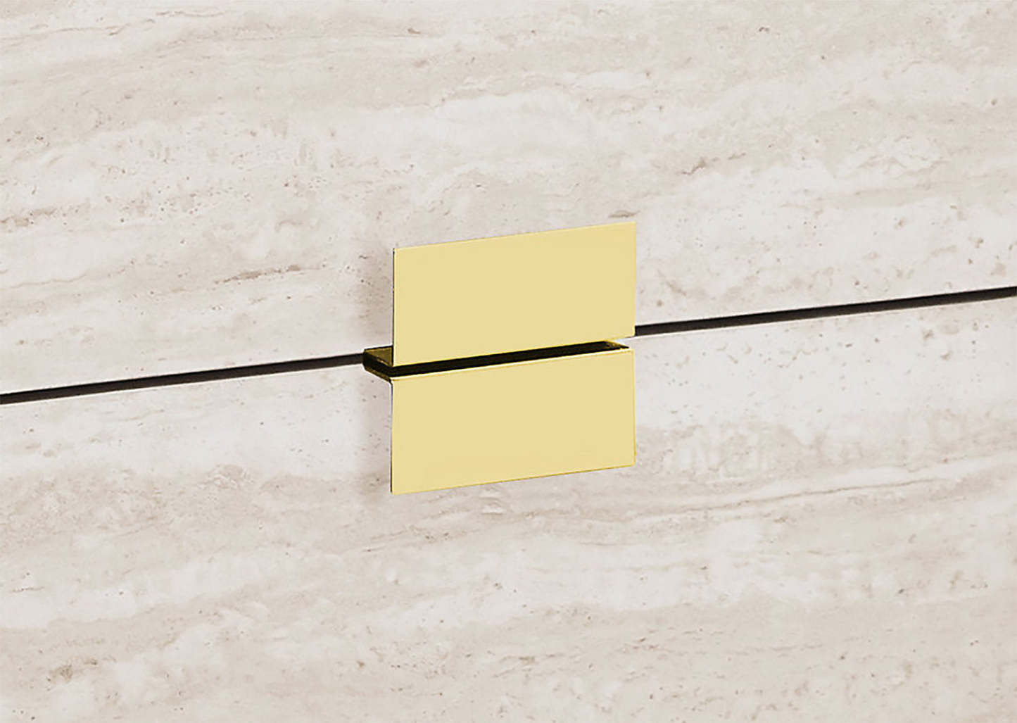 Hanna 18.25 2-Drawer Marble Accent Table - Beige &amp; Gold|Table d'appoint Hanna de 18,25 po fini marbre avec 2 tiroirs - beige et doré