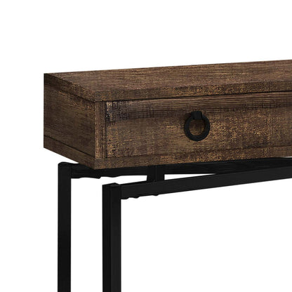Harper 42,5 Sofa Table with Drawer - Brown Reclaimed Wood-Look|Table de salon Harper de 42,5 po avec tiroir - apparence bois recyclé brun