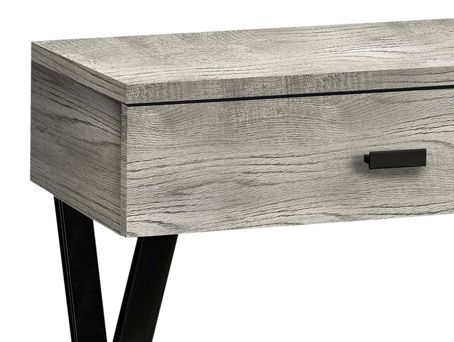 Harper 18.25 Accent Table with Drawer - Grey Reclaimed Wood-Look|Table d'appoint Harper de 18,25 po avec tiroir - apparence bois recyclé brun