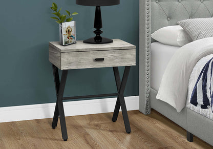 Harper 18.25 Accent Table with Drawer - Grey Reclaimed Wood-Look|Table d'appoint Harper de 18,25 po avec tiroir - apparence bois recyclé brun