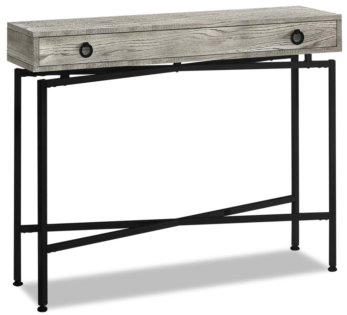 Harper 42,5 Po Sofa Table with Drawer - Gris Récupéré Bois-Look|Table de salon Harper de 42,5 po avec tiroir - apparence bois recyclé gris