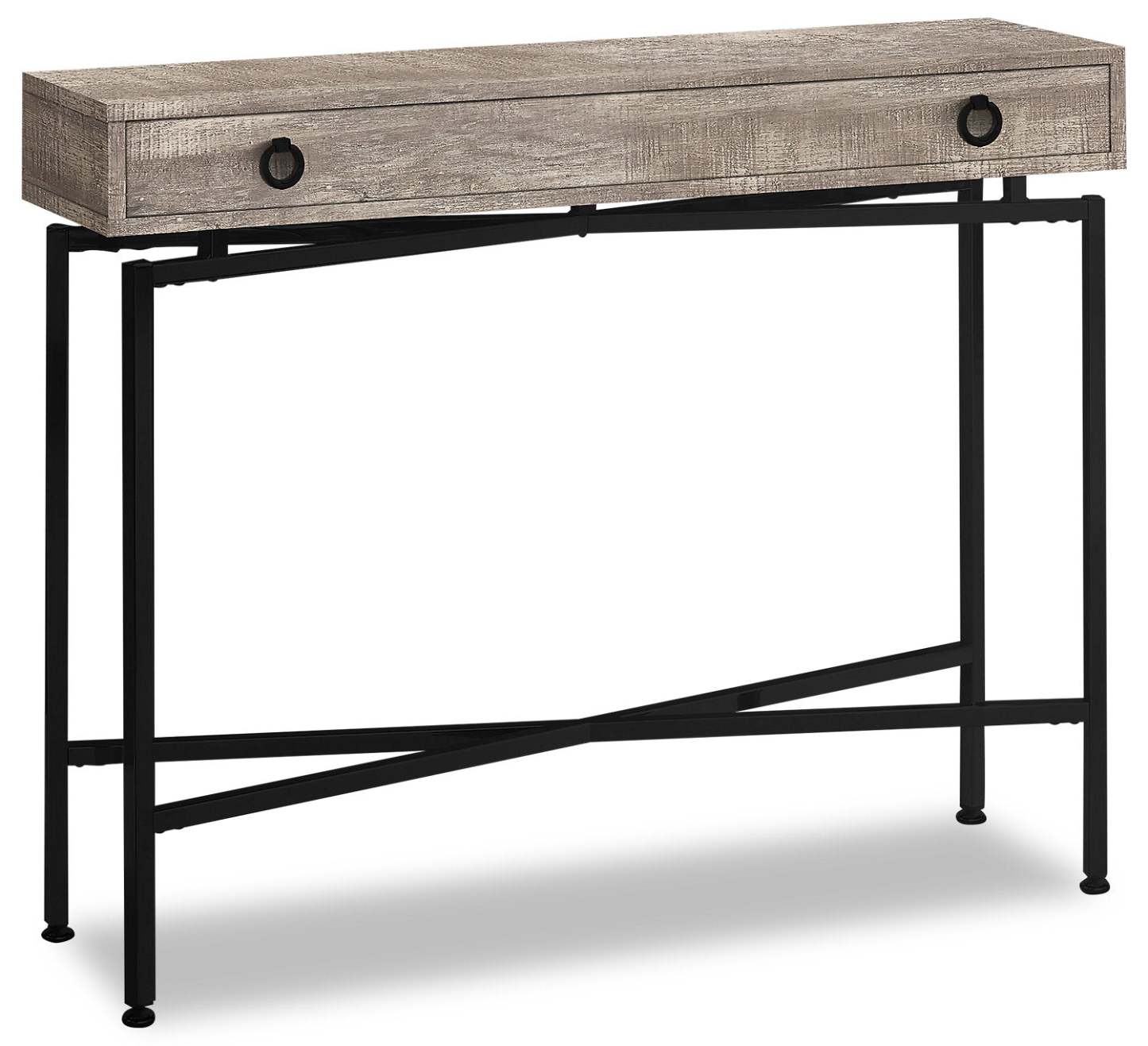 Harper 42,5 Po Sofa Table with Drawer - Taupe Reclaimed Wood-Look|Table de salon Harper de 42,5 po avec tiroir - apparence bois recyclé taupe