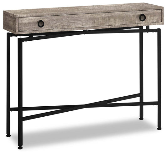 Harper 42,5 Po Sofa Table with Drawer - Taupe Reclaimed Wood-Look|Table de salon Harper de 42,5 po avec tiroir - apparence bois recyclé taupe