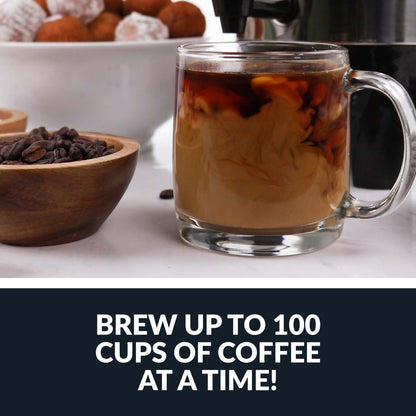 Cafetière Homecraft avec urne à café de 100 tasses et distributeur de boissons chaudes - HCCU100SS