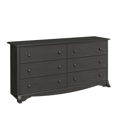 Commode Jade 6 tiroirs - Washed Black|Commode verticale Jade à 6 tiroirs - noir délavé