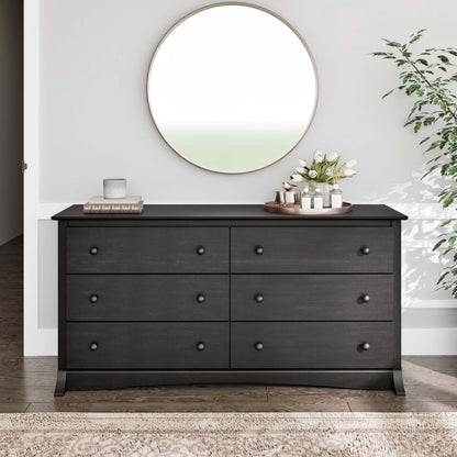 Commode Jade 6 tiroirs - Washed Black|Commode verticale Jade à 6 tiroirs - noir délavé