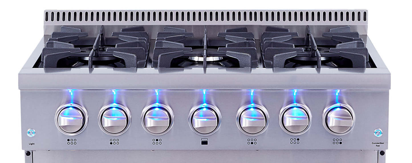 Thor Kitchen 5,2 pi³ Cuisinière hybride amovible - HRD3606U-SS|Cuisinière hybride amovible Thor Kitchen de 5,2 pi³ - HRD3606U-SS|HRD3606S