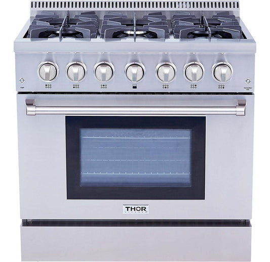 Thor Kitchen 5,2 pi³ Cuisinière hybride amovible - HRD3606U-SS|Cuisinière hybride amovible Thor Kitchen de 5,2 pi³ - HRD3606U-SS|HRD3606S