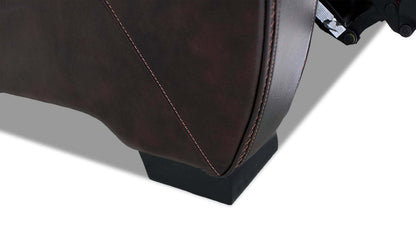 Hugo 73 Genuine Leather Power Reclining Loveseat with Power Headrests, Storage Console and USB Ports - Brown | Causeuse à inclinaison électrique Hugo de 73 po en cuir véritable avec appuie-têtes électriques, console de rangement et ports USB - brune