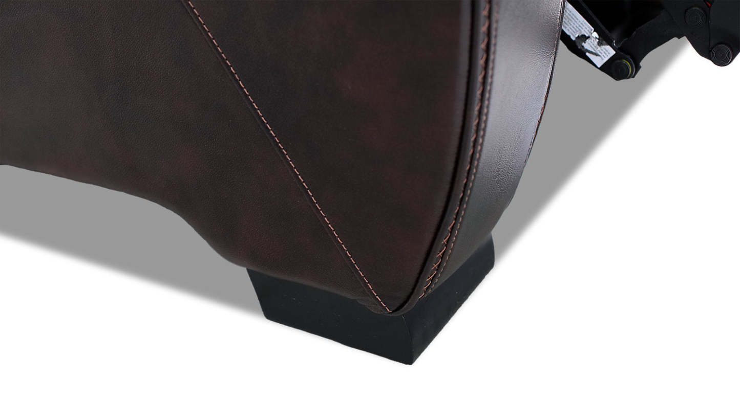 Hugo 84 Genuine Leather Power Reclining Sofa with Power Headrests, Dual Cupholders and USB Ports - Brown | Sofa à inclinaison électrique Hugo de 84 po en cuir véritable avec appuie-têtes électriques, 2 porte-gobelets et ports USB - brun