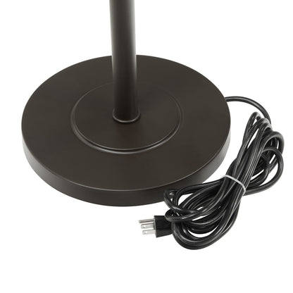 Lampadaire d'extérieur et d'intérieur Havenside Home Pocologan 151 cm (59,5 pouces) en osier tressé - 41,3 cm (16,25 pouces) L x 41,3 cm (16,25 pouces) l x 151,1 cm (59,5 pouces) H