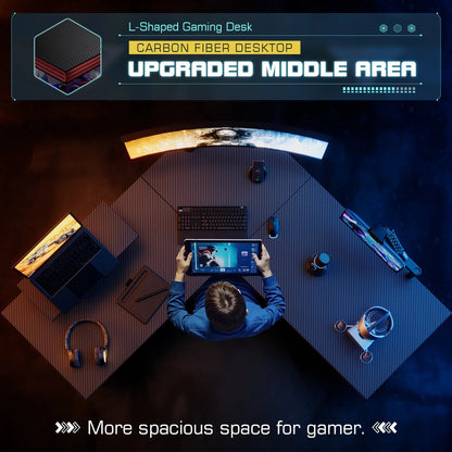 Bureau d'angle Homall en forme de L pour ordinateur, bureau d'écriture