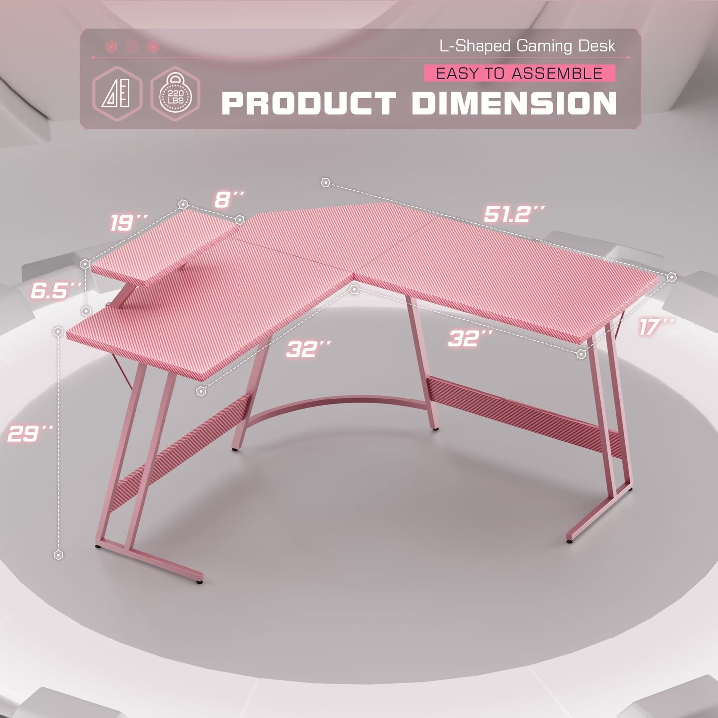 Bureau d'angle Homall en forme de L pour ordinateur, bureau d'écriture