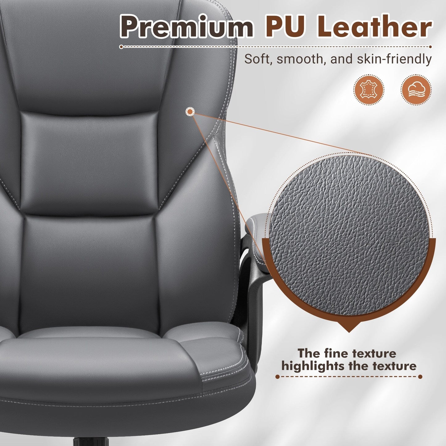 Chaise de bureau Homall à dossier haut, ergonomique, pour cadre supérieur.