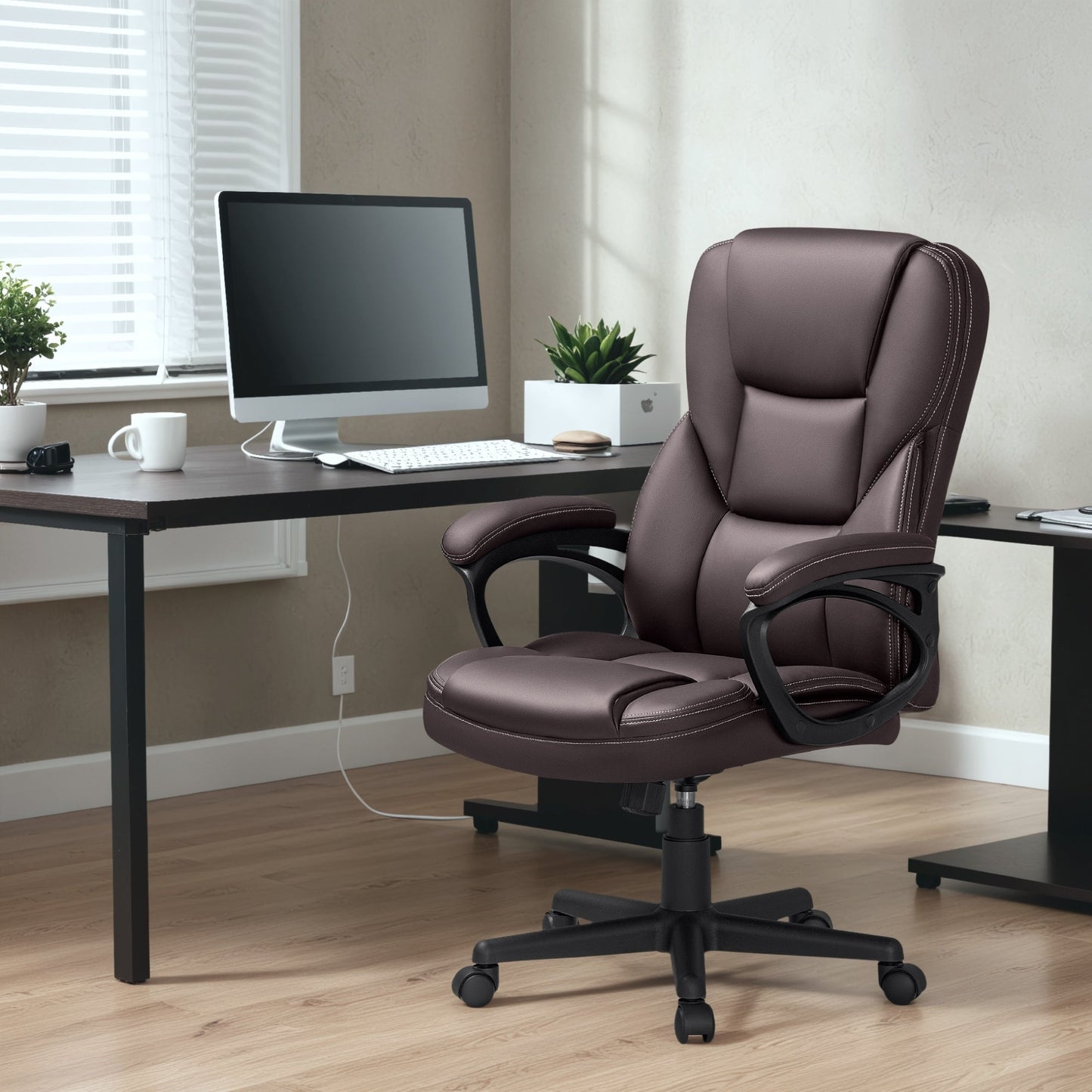 Chaise de bureau Homall à dossier haut, ergonomique, pour cadre supérieur.