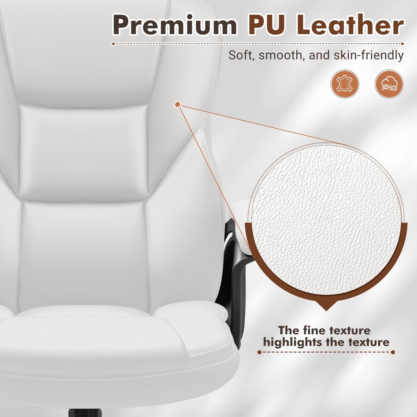 Chaise de bureau Homall à dossier haut, ergonomique, pour cadre supérieur.