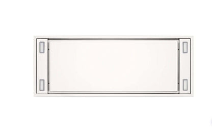 Victory Matte White Flush Ceiling Mount Range Hood with LED Backlight - Horizon-WH-Glow|Hotte de cuisinière affleurée au plafond Victory blanc mat avec rétroéclairage à DEL - Horizon-WH-Glow