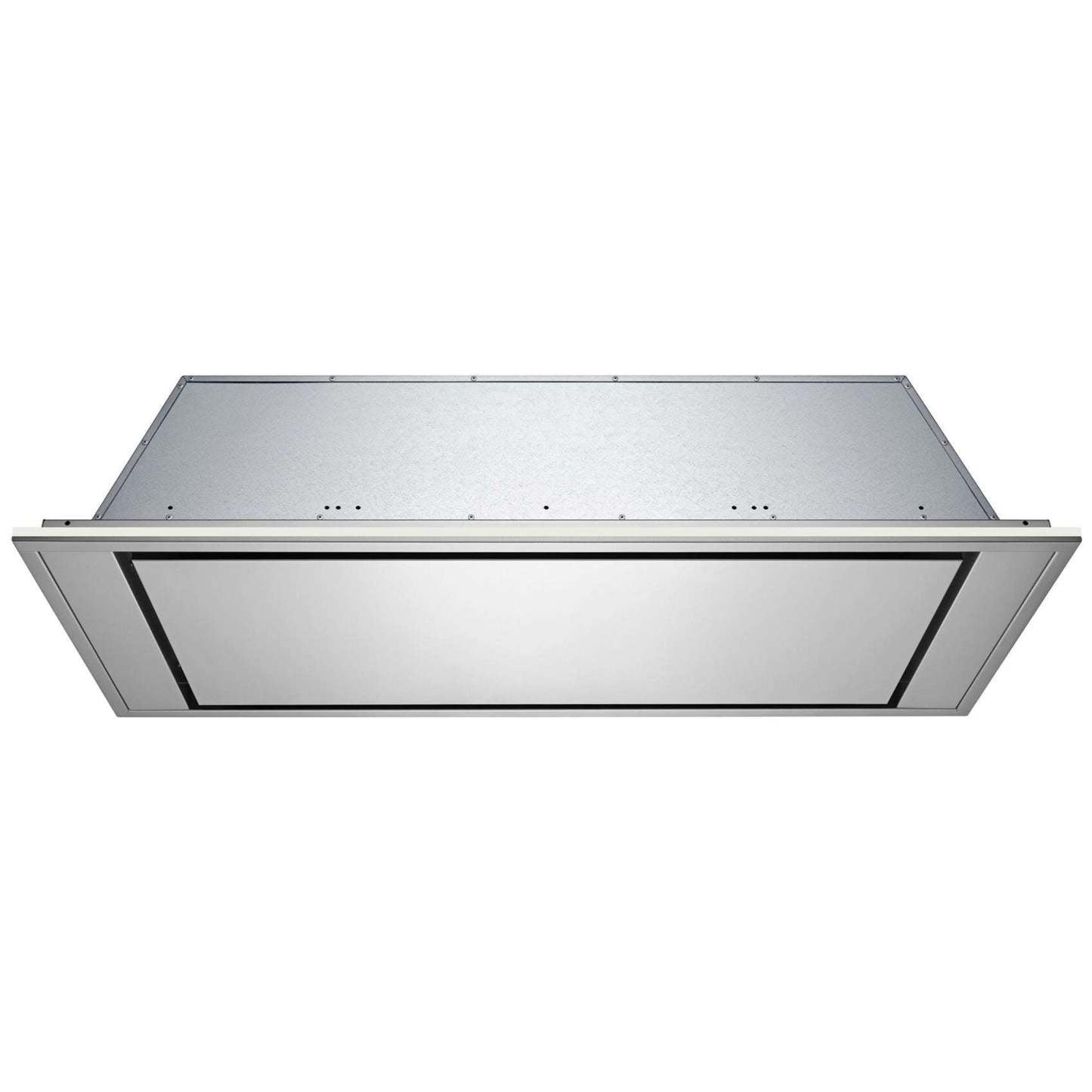 Victory Stainless Steel Flush Ceiling Mount Range Hood with LED Backlight - Horizon-Glow|Hotte de cuisinière affleurée au plafond Victory en acier inoxydable avec rétroéclairage à DEL - Horizon-Glow