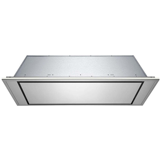 Victory Stainless Steel Flush Ceiling Mount Range Hood with LED Backlight - Horizon-Glow|Hotte de cuisinière affleurée au plafond Victory en acier inoxydable avec rétroéclairage à DEL - Horizon-Glow