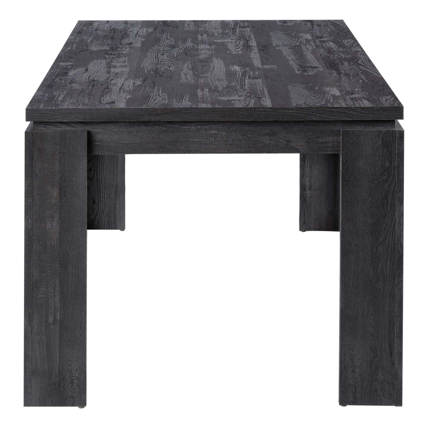 Table à manger aspect bois récupéré noir|Table de salle à manger d'apparence bois recyclé noir|D90F4PZF