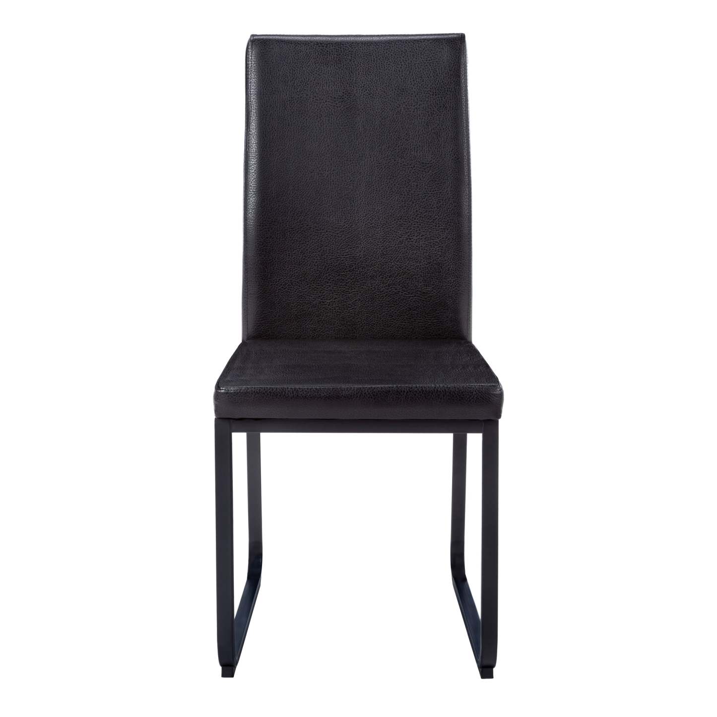 2pcs Black Leather-look Black Dining Chair|Chaise de salle à manger noir et d'apparence cuir noir, 2 pièces|D90FITU9