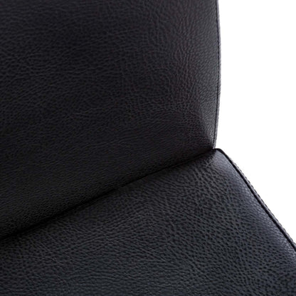 2pcs Black Leather-look Black Dining Chair|Chaise de salle à manger noir et d'apparence cuir noir, 2 pièces|D90FITU9