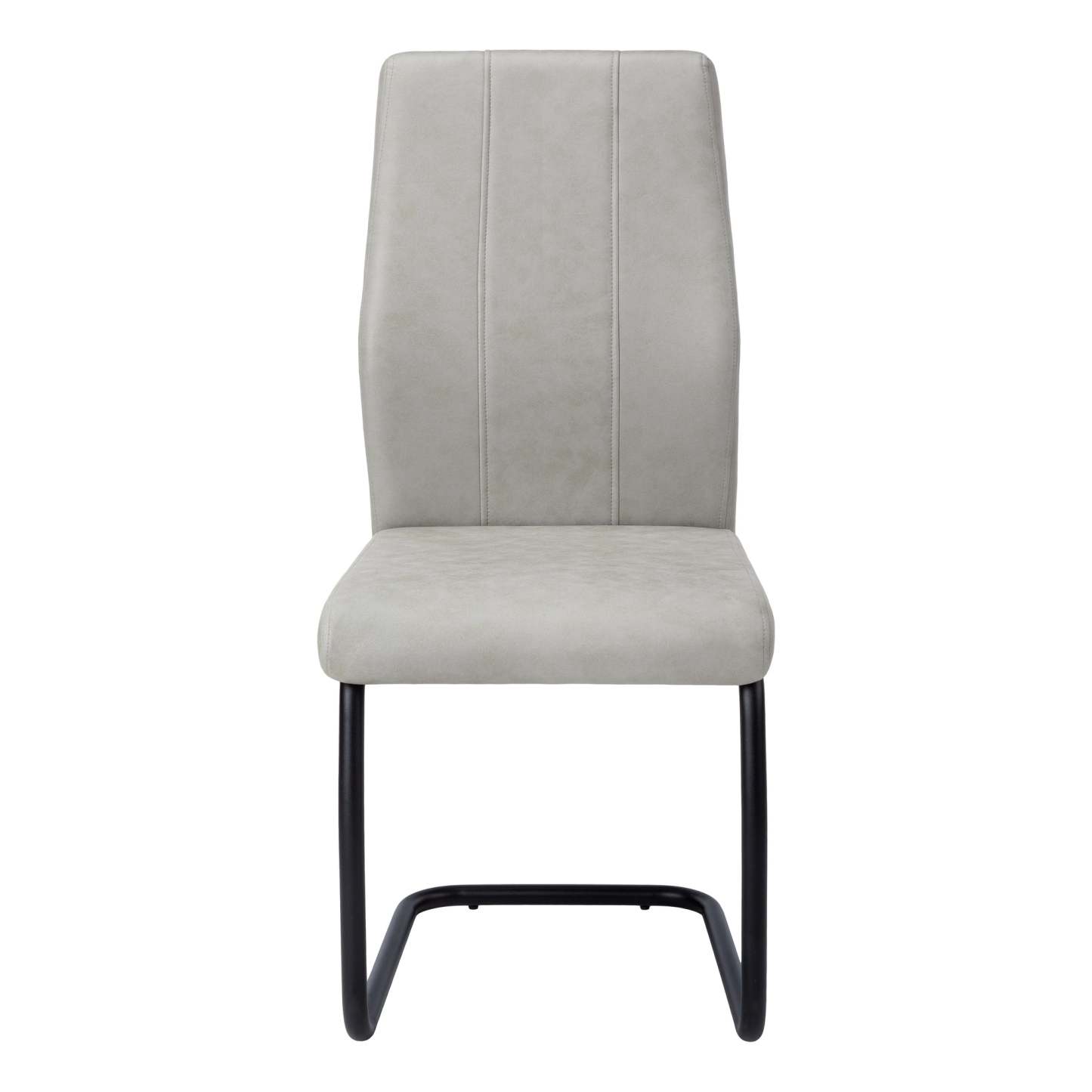 2pcs Grey Fabric Black Metal Dining Chair|Chaise de salle à manger en tissu gris et métal noir, 2 pièces|D90F3XGX