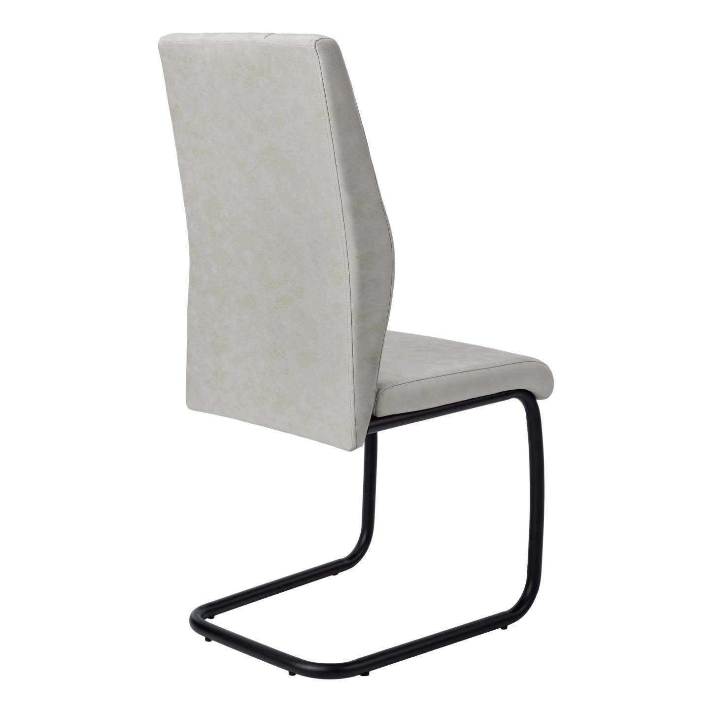 2pcs Grey Fabric Black Metal Dining Chair|Chaise de salle à manger en tissu gris et métal noir, 2 pièces|D90F3XGX