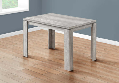 Table à manger d'aspect bois récupéré gris|Table de salle à manger d'apparence bois recyclé gris|D90FF5P3