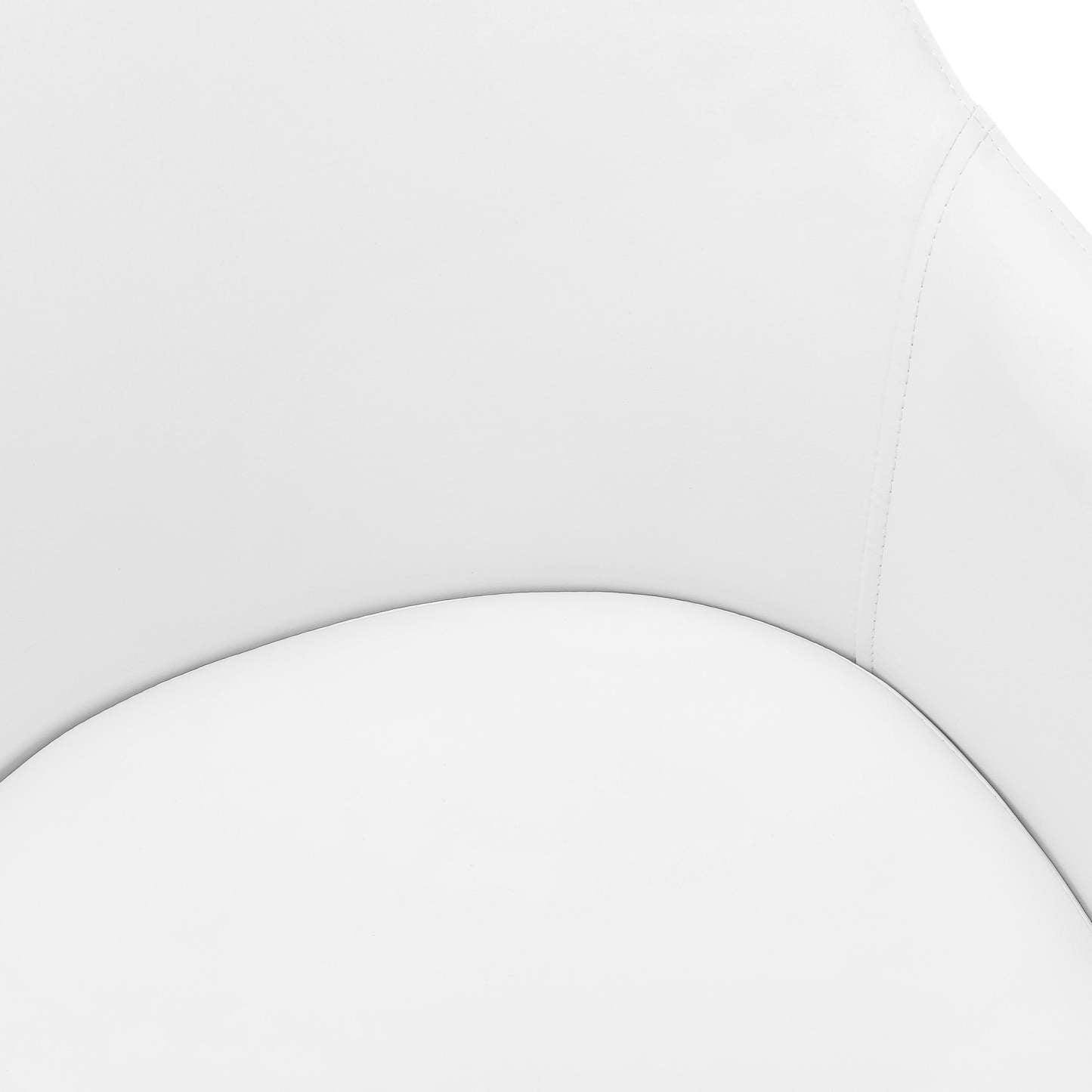 Lot de 2 chaises de salle à manger en métal chromé aspect cuir blanc|Chaise de salle à manger métal chromé et d'apparence cuir blanc, ensemble de 2|D90FANL3