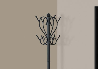 Portemanteau en métal noir avec support à parapluie|Black Metal with An Umbrella Holder Coat Rack|D90FUQH2