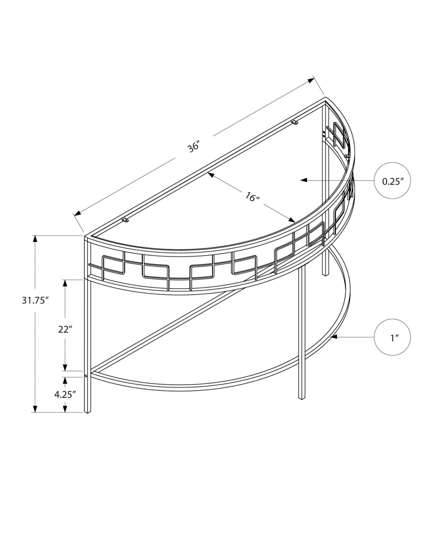 Table d'appoint console d'entrée en métal blanc|Console d'entrée en métal blanc|D90FF2YW