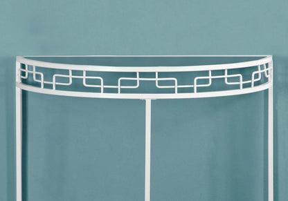 Table d'appoint console d'entrée en métal blanc|Console d'entrée en métal blanc|D90FF2YW