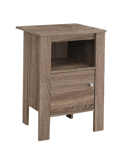 Dark Taupe Side Table Nightstand|Table de nuit d'appoint taupe foncé|D90FJK2W