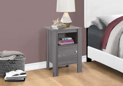 Grey Side Table Nightstand|Table de nuit d’appoint grise|D90F0TBP