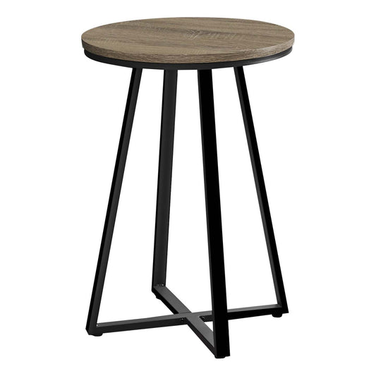 Table d'appoint en métal noir taupe foncé|Table d'appoint taupe foncé et métal noir|D90FFUL0