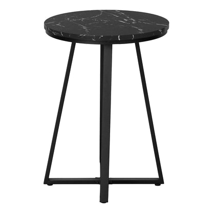 Black Marble Black Metal Accent Table|Table d'appoint métal noir et en métal noir|D90FPX1L