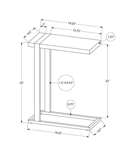Table d'appoint en métal noir et d'apparence bois recyclé brun|Brown Reclaimed Wood-look Black Metal Side Table|D90FGAI3