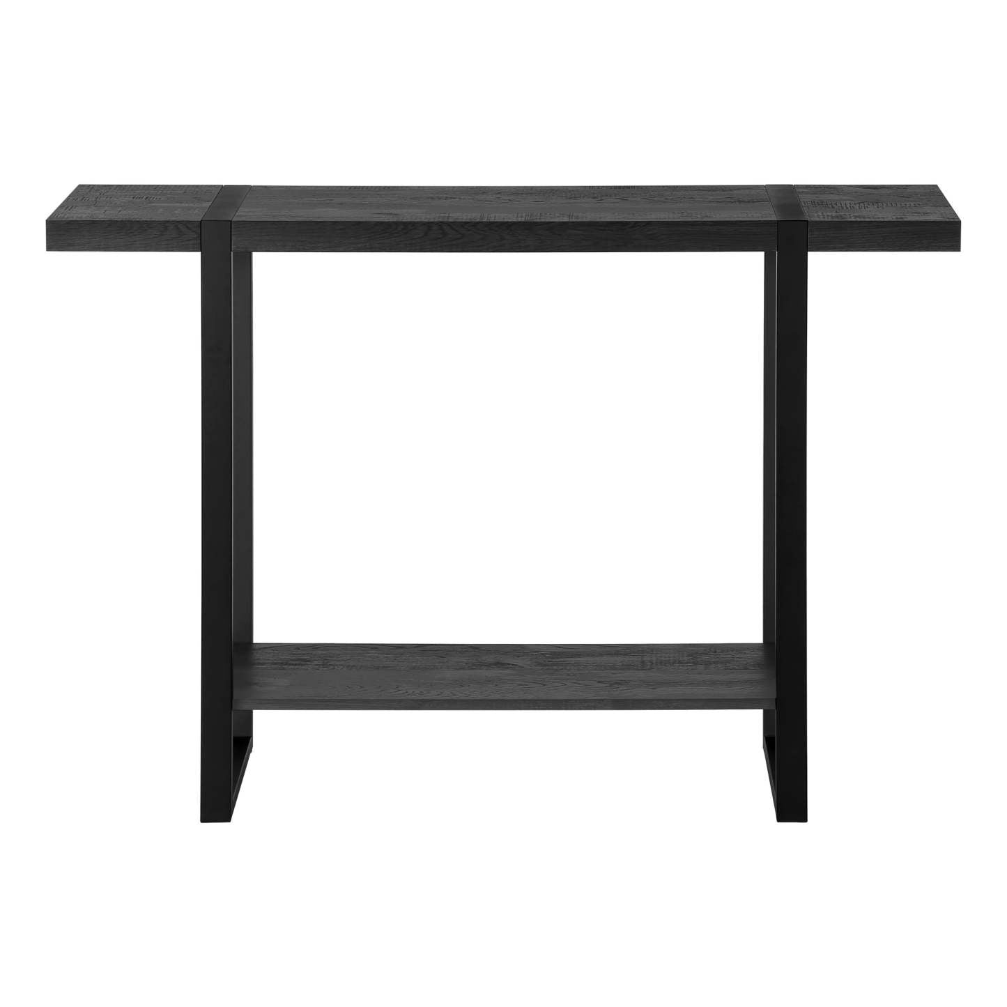 Table d'appoint noire d'aspect bois récupéré noir|Table d'appoint noire et d'apparence bois recyclé noir|D90F6TKI