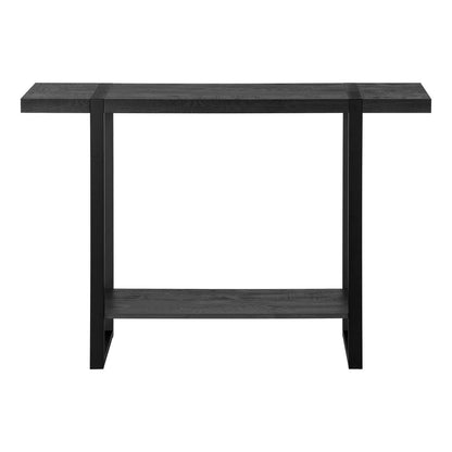 Table d'appoint noire d'aspect bois récupéré noir|Table d'appoint noire et d'apparence bois recyclé noir|D90F6TKI