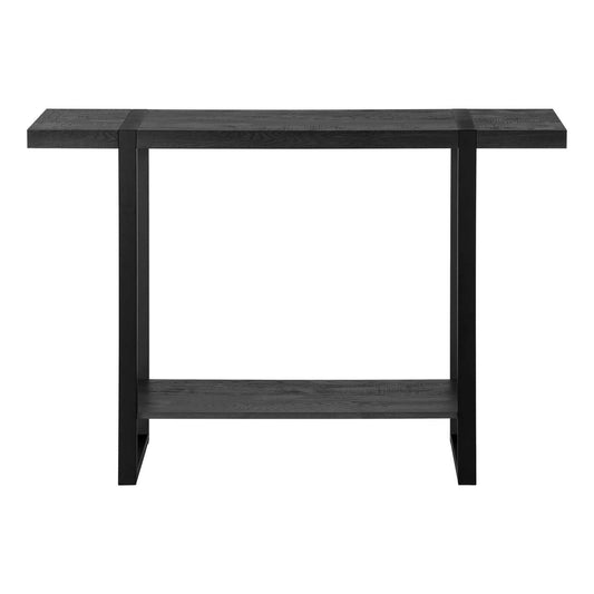 Table d'appoint noire d'aspect bois récupéré noir|Table d'appoint noire et d'apparence bois recyclé noir|D90F6TKI