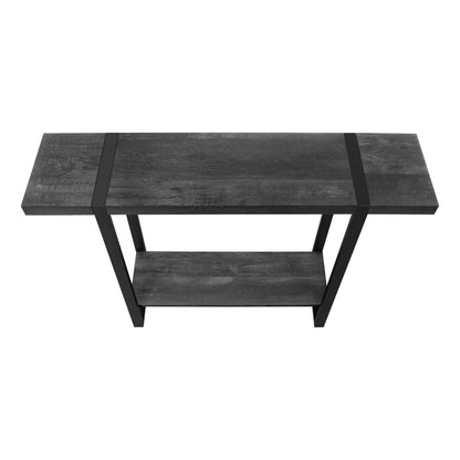 Table d'appoint noire d'aspect bois récupéré noir|Table d'appoint noire et d'apparence bois recyclé noir|D90F6TKI